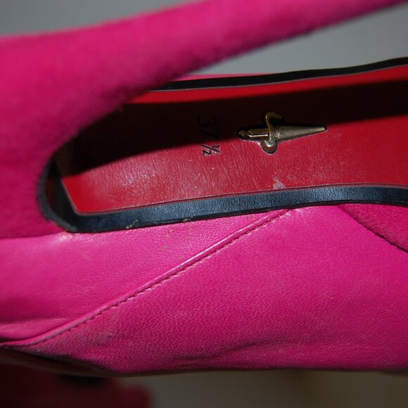 37.5/US7❤️ CESARE PACIOTTI HIGH HEELS PLATFROM SEUDE LEATHER ANKLE BOOTS ITALY - Picture 8 of 8